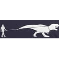 thumbnail image 4 of Old Glory Mens Jurassic Dinosaur T-Rex On A Leash Short Sleeve Graphic T Shirt, 4 of 6