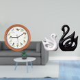 thumbnail image 2 of Reloj De Pared De Pájaro Cantor, Figura De Pareja De Cisnes De Porcelana, Escultura Decorativa, Reloj Colgante, Elegante Figura Coleccionable De Animal Para Oficina, Cocina, Decoración Del, 2 of 8