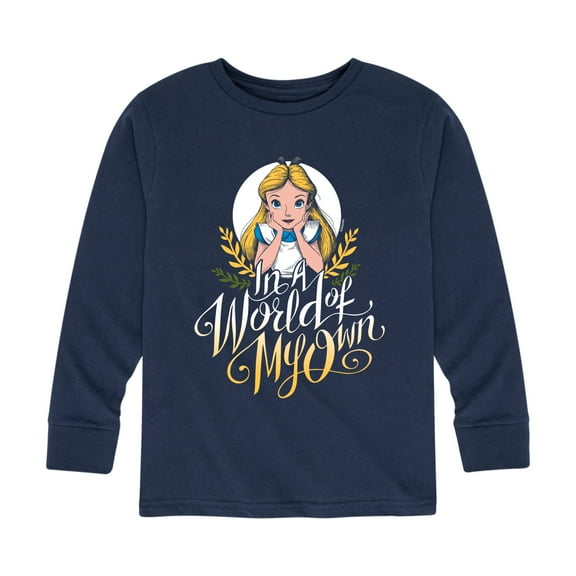 Alice In Wonderland - In A World Of My Own - Toddler And Youth Long Sleeve Graphic T-Shirt
