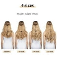 thumbnail image 4 of Hair Extensions Secret Hidden Wire In Real Long Thick Straight Curly Headband For Women,Yellow Pullover Toupee, 4 of 4