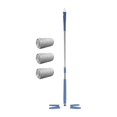 thumbnail image 3 of DOLITY Serpillière Plate avec Poignée en Acier Inoxydable Outil de Nettoyage Réutilisable Serpillière Humide et Poussière Bleu et Blanc, 3 of 9
