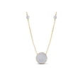 thumbnail image 2 of 10kt Yellow Gold Womens Round Diamond Circle Cluster Necklace 1/4 Cttw, 2 of 2