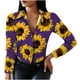 thumbnail image 1 of Camiseta informal con estampado de manga larga y cuello vuelto a la moda para mujer Fridja  fjkfkj7919, 1 of 8