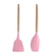 thumbnail image 1 of Los utensilios de cocina del utensilio de cocinar del silicón fijaron, manijas de madera del utensilio de cocina del silicón de 2 pedazos, 1 of 5