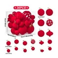 thumbnail image 2 of 36pcs Velvet Christmas Ball Ornaments, Flocked Shatterproof Christmas Ornaments Hanging Xmas Tree Decorations Set for Home Party Holiday Decor, 2 of 7