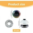 thumbnail image 2 of 20 sets Half Round Resin Craft Safety Eyes Making Supplies with Plastic Washers Colorful 30x20mm Resin, 2 of 8