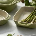 thumbnail image 3 of Staub Ceramic 4-pc Baking Pans Set, Casserole Dish with Lid, Brownie Pan, Light Green, 3 of 6