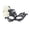 White, variant on Mskk Masquerade Mask for Women, Black Lace Artificial Rose Decor Half‑Face Mask Halloween Mardi Gras Carnival Costume Ball Cosplay Party Accessory for Night Event, Black