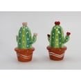 thumbnail image 4 of Ceramic Cactus Salt and Pepper Shakers Hand Painted 3.875in Gift, 4 of 4