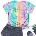 thumbnail image 3 of Eltusu Girls Crewneck T-shirts, Printed Pullover Summer Casual Short Sleeve Tops Multicolor Size 4-5 T, 3 of 4