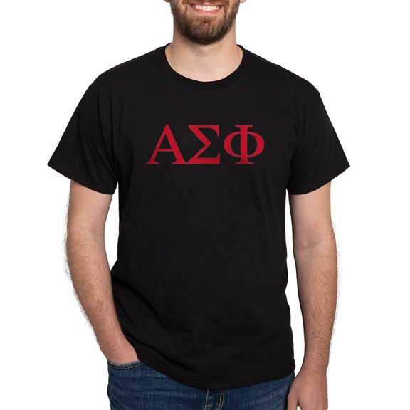 CafePress - Alpha Sigma Phi Greek Letters Cardinal T Shirt - Men's Classic Graphic Cotton T-Shirt