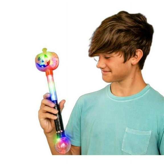 16 in. Flashing Multicolor Pumpkin Scepter Wand
