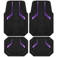 thumbnail image 2 of Road Comforts Heavy Duty Rubber Floor Mats Purple Aluminum Film Car Mats Set, Front and Rear Car Mats, 2 of 8