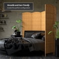 thumbnail image 3 of Red Lantern 6 ft. Tall Diamond Weave Fiber Room Divider - Light Beige - 3 Panel, 3 of 6