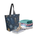thumbnail image 2 of Open Top Canvas Tote Bag with Zipper Reusable Shopping Bag 13.5x15" Roomy Carryall Golden Pine Needles, 2 of 9