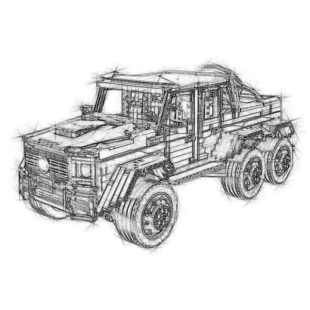 LE-J901 3300PCS Technic Car Series Compatible MOC 2425 G63AMG 6X6 LAND CRUISER Set Model Building Blocks Bricks Kids Cars Toys