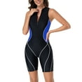 thumbnail image 1 of Maillots de Bain Bikini pour Femmes Été avec Fermeture Éclair Intégrée Tankini de Surf Bleu, 1 of 4