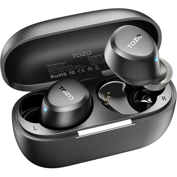 A1 Wireless Earbuds Bluetooth 5.3 Light Weight in Ear IPX5 Waterproof Headphones 2 Mic for AI Calls, Immersive Premium Sound Bass Headset with Charging Case, 32 Presets EQ Customization via App