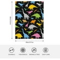thumbnail image 2 of Types of Colorful Dinosaur Flannel Fleece Bed Blanket Throw Blanket Lightweight Cozy Plush Blanket for Bedroom Living Rooms Sofa Couch 50"x60", 2 of 6