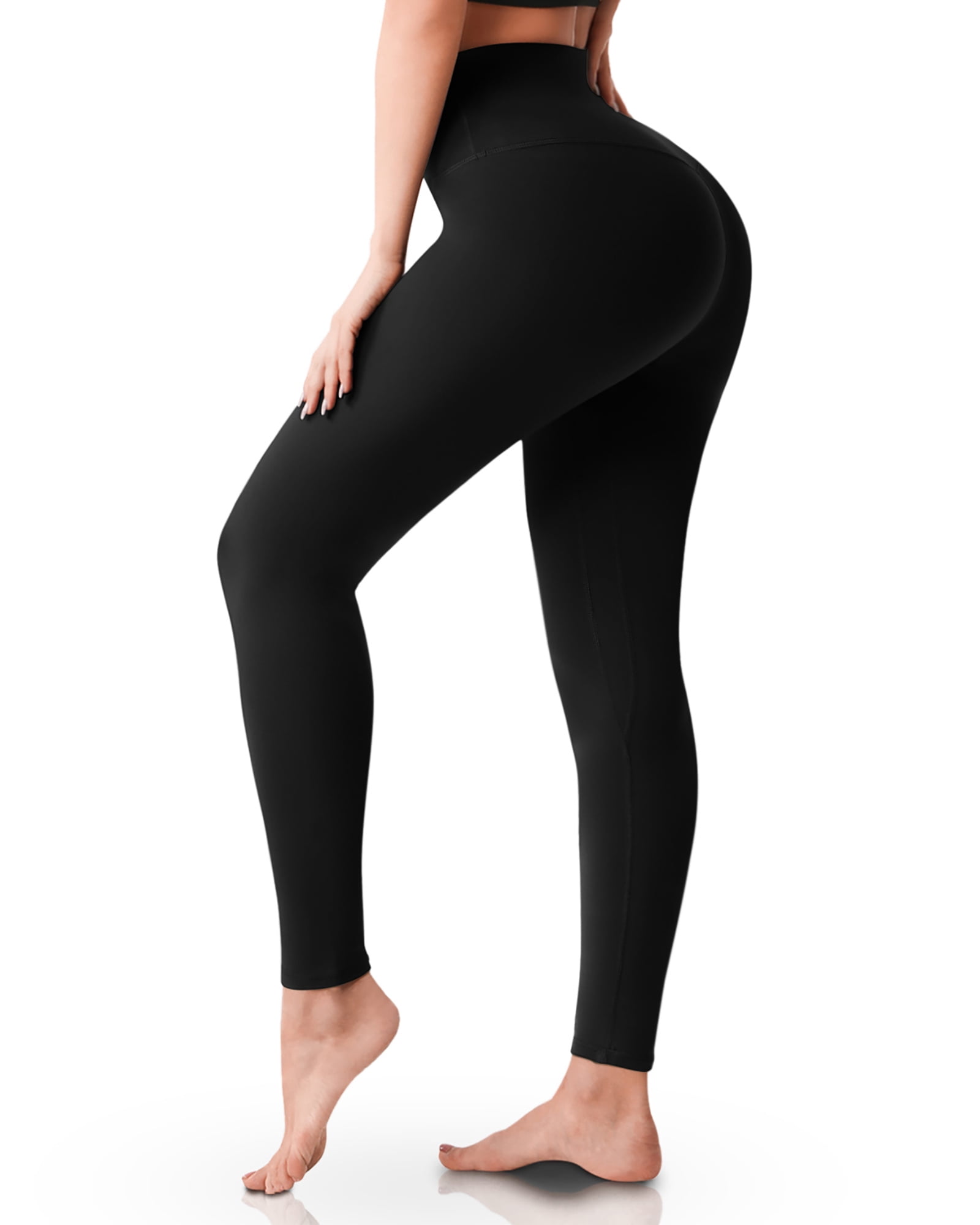 LUOYANXI High Waist Tummy Control Leggings for Women Winter Seamless Soft Thick Fleece Lined Terry Pants 