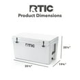 thumbnail image 3 of RTIC 110 QT Ultra-Tough Rotomolded Hard-Sided Ice Chest Cooler, Fits 130 Cans, White, 3 of 6