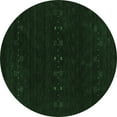 thumbnail image 1 of Ahgly Company Indoor Round Abstract Emerald Green Contemporary Area Rugs, 5' Round, 1 of 4