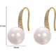 thumbnail image 2 of 1 par (oro) Pendientes colgantes de perlas blancas para mujer Pendientes de anzuelo colgantes brillantes chapados en oro Hipoalergénicos simples y atmosféricos Sincero Electrónica, 2 of 5