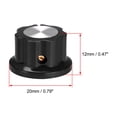 thumbnail image 2 of Perillas rotativas de control de volumen de potenciómetro de agujero de eje de 6.4mm para pedales de efecto color negro, 2 of 3