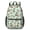 Boxer and Rose Green Pattern, variant on Corgi and Rose White Pattern 17" Waterproof Oxford School Backpacks for Teens, S-Shape Padded Straps, for School, Travel, Hiking, Camping