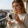 thumbnail image 4 of Taza de café con un divertido y sarcástico gato negro: "¿Ya está muerto?" Taza de cerámica con humor para amantes de los gatos, apta para lavavajillas y microondas., 4 of 6