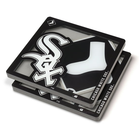 YouTheFan MLB Chicago White Sox 3D-LSC 3D Logo Series Coasters - Pack of 2