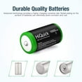 thumbnail image 4 of HiQuick D Rechargeable Batteries, 10000mAh 1.2V NiMH Per-Charged D Cell Long Lasting D Size Batteries with Store Boxes(10 Pack), 4 of 7