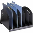 thumbnail image 2 of Safco Black Six Section Steel Desk Rack, 2 of 2
