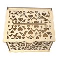 thumbnail image 3 of Caja de tarjeta de boda con cerradura Caja de regalo de madera rústica Portatarjetas para recepción de aniversario de boda Fiesta de bienvenida al bebé brillar Electrónica, 3 of 5