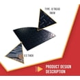 thumbnail image 3 of (4 Pack) 2'x2' Heavy-Duty Black Curved Ground Protection Mats - 120,000 lbs Capacity - Diamond Plated Tread on High-Density Polyethylene (HDPE) for Heavy Equipment, 3 of 10