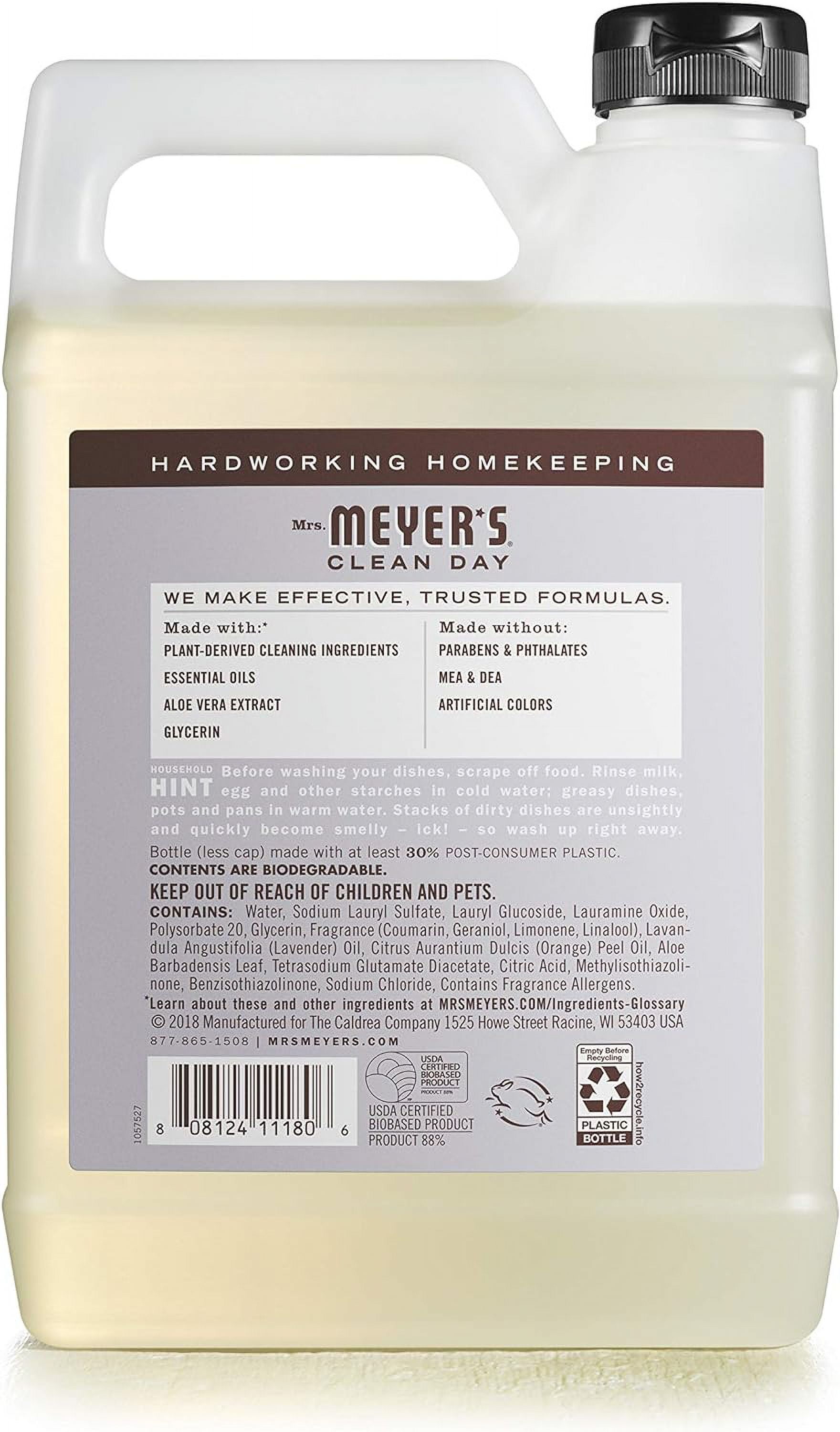 Mrs. Meyers Clean Day Liquid Dish Soap Refill Floral & Fresh Scents Set, Lavender, Honeysuckle, 48 fl oz Each, 2 CT (Variety Pack)