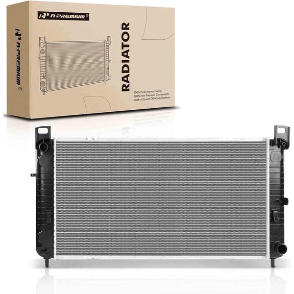 A-Premium Engine Coolant Radiator Assembly Compatible with Chevrolet Silverado 2500 & GMC Sierra 2500, 1999-2000, 6.0L, Manual Transmission, Replace# 52486597