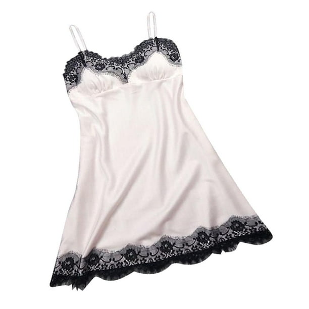 Women Lingerie Lace Night Dress Sleepwear V Neck Sleep Slip Dress S 2XL S Walmart