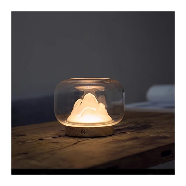 Lámpara de mesa creativa, luz de noche, luz ambiental, pecera de cristal, Simple y dinámica