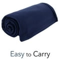 thumbnail image 4 of 24 pack Trail maker 60”L x 50”W Solid Color Hypoallergenic Fleece Throw Blankets in Navy Blue, 4 of 8