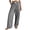 E-Black, variant on Checkered Gingham Wide Leg Pants Women's Casual Comfort Fit with Drawstring Waist (Green, XL)