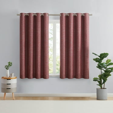 Eclipse Auden Traditional Red Grommet Blackout Single Curtain Panel, 52" x 63"