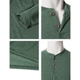 thumbnail image 4 of H2H Mens Casual Slim Fit 3/4 Sleeve Henley Jersey Shirts (CMTTS0205), 4 of 6