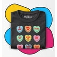thumbnail image 3 of Shop4Ever Valentine's Day Candy Hearts Toddler's Cotton T-Shirt 5T/6T Black, 3 of 6