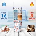 thumbnail image 4 of Red and Blue Bow Ties 40 Oz Tumbler with Handle Lid and Straw Stainless Steel Double Walled Vacuum Insulated Cup Merry Christmas Gifts Tumbler for Women Men Friends Outdoor Indoor, 4 of 6
