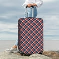 thumbnail image 7 of Hirioo Red Blue Checked for Elasticity Suitcase Cover (No luggage Included) Durable Luggage Protector Fits 18-32 Inch Luggage-Medium, 7 of 7