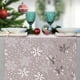 thumbnail image 5 of Decoraciones navideñas, bandera de mesa con lámina dorada, tela de nailon, decoración para fiestas, copos de nieve navideños, camino de mesa de nailon para reuniones navideñas, 5 of 6