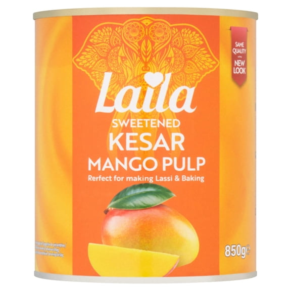 Laila Kesar Mango Pulp 850G, Imported from Britain