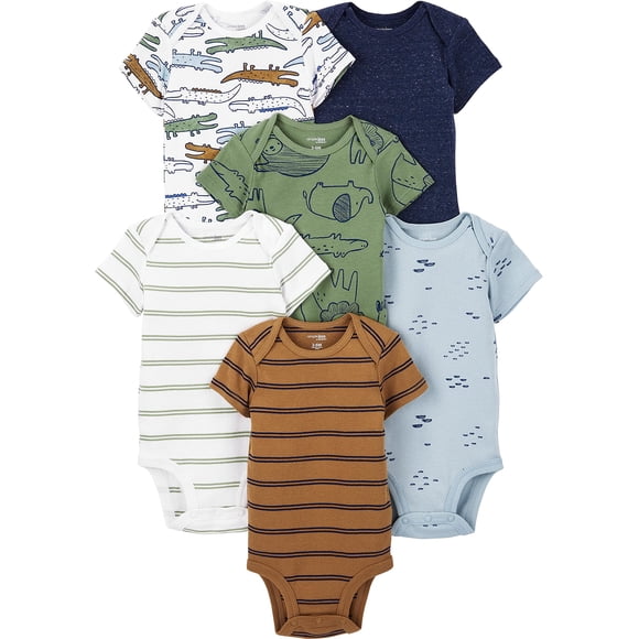 Body Simple Joys de Carter's para bebés de 3 a 6 meses, paquete de 6
