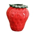 thumbnail image 4 of Jarrón de cerámica con forma de fresa para centro de mesa, jarrón decorativo de escritorio Grande, 4 of 9